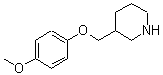 structure of CAS# 405060-20-0, 3-[(4-Methoxyphenoxy)Methyl]Piperidine;3-((4-methoxyphenoxy)methyl)piperidine;3-(4-Methoxy-phenoxymethyl)-piperidine;3-[(4-methoxyphenoxy)methyl]piperidine