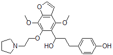 CAS#: 40681-00-3， 4,7-Dimethoxy-alpha-[2-(4-Hydroxyphenyl)Ethyl]-6-[2-(1-Pyrrolidinyl)Ethoxy]-5-Benzofuranmethanol