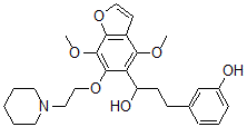 CAS#: 40681-05-8， 4,7-Dimethoxy-alpha-[2-(3-Hydroxyphenyl)Ethyl]-6-[2-(1-Piperidinyl)Ethoxy]-5-Benzofuranmethanol