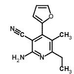 CAS#: 409093-17-0， 2-Amino-6-Ethyl-4-(2-Furyl)-5-Methylnicotinonitrile
