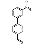 structure of CAS# 411206-92-3, 3'-Nitro-4-Biphenylcarbaldehyde;3'-Nitro[1,1'-biphenyl]-4-carbaldehyde, >95%;3'-Nitro[1,1'-biphenyl]-4-carbaldehyde, >95%, >95%;3'-Nitro-biphenyl-4-carbaldehyde