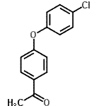 structure of CAS# 41150-48-5, 1-[4-(4-Chlorophenoxy)Phenyl]Ethanone;4'-(4-Chlorophenoxy)acetophenone;4-(4-Chlorophenoxy)acetophenone;ZINC04253304