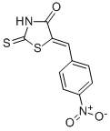 结构式 CAS# 4120-64-3, 5-[1-(4-硝基-苯基)-甲-(Z)-亚基]-2-硫代-噻唑烷-4-酮