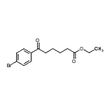 structure of CAS# 412022-61-8, Ethyl 6-(4-Bromophenyl)-6-Oxohexanoate;Ethyl 6-(4-bromophenyl)-6-oxohexanoate