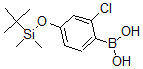 structure of CAS# 412343-21-6, B-[2-Chloro-4-[[(1,1-Dimethylethyl)Dimethylsilyl]Oxy]Phenyl]-Boronic Acid;2-CHLORO-4-(((1,1-DIMETHYLETHYL)DIMETHYLSILYL)OXY) PHENYLBORONIC ACID;2-Chloro-4-[(1,1-Dimethylethyl)Dimethylsilyl)Oxy Phenylboronic A;4-(TERT-BUTYLDIMETHYLSILANYLOXY)-2-CHLOROPHENYLBORONIC ACID