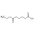 structure of CAS# 4144-58-5, 6-Oxononanoic Acid;6-oxo-nonanoic acid;6-Oxononanoic acid;n-butyrl n-valeric acid