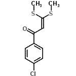 结构式 CAS# 41467-26-9, 1-(4-氯苯基)-3,3-二(甲硫基)-2-丙烯-1-酮