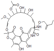 CAS#: 41776-62-9， 3-[(2-Ethyl-2-Propenyl)Oxyiminomethyl]Rifamycin SV