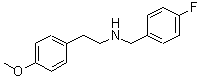 structure of CAS# 418782-68-0, N-(4-Fluorobenzyl)-2-(4-Methoxyphenyl)Ethanamine;(4-Fluoro-benzyl)-[2-(4-methoxy-phenyl)-ethyl]-ami;(4-fluorobenzyl)[2-(4-methoxyphenyl)ethyl]amine;[(4-fluorophenyl)methyl][2-(4-methoxyphenyl)ethyl]amine