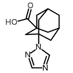 结构式 CAS# 418805-51-3, 3-(1H-1,2,4-三唑-1-基)-1-金刚烷羧酸