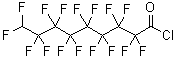 structure of CAS# 423-95-0, 9H-Hexadecafluorononanoyl Chloride;2,2,3,3,4,4,5,5,6,6,7,7,8,8,9,9-Hexadecafluoropelargonyl Chloride