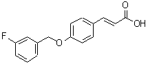 CAS#: 423752-10-7， (2E)-3-{4-[(3-Fluorobenzyl)Oxy]Phenyl}Acrylic Acid