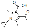 structure of CAS# 423769-78-2, 4-Acetyl-1-Cyclopropyl-2,5-Dimethyl-1H-Pyrrole-3-Carboxylic acid;4-ACETYL-1-CYCLOPROPYL-2,5-DIMETHYL-1H-PYRROLE-3-CARBOXYLIC ACID