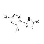 structure of CAS# 42489-55-4, 4-(2,4-Dichlorophenyl)-3H-Thiazol-2-One;4-(2,4-dichlorophenyl)-1,3-thiazol-2(3H)-one;MFCD09746489