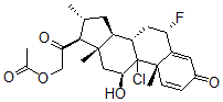 CAS#: 4258-85-9， 9-Chloro-6a-Fluoro-11b-Hydroxy-21-Acetoxy-16a-Methylpregna-1,4-Diene-3,20-Dione