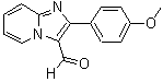 结构式 CAS# 426239-77-2, 2-(4-甲氧基苯基)咪唑并[1,2-a]吡啶-3-甲醛