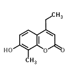 结构式 CAS# 426250-36-4, 4-乙基-7-羟基-8-甲基-2H-苯并吡喃-2-酮