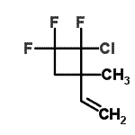 structure of CAS# 4265-28-5, 2-Chloro-1,1,2-Trifluoro-3-Methyl-3-Vinylcyclobutane;1,1,2-Trifluoro-2-chloro-3-methyl-3-vinylcyclobutane;2-Chloro-3-amino-5-bromopyridine;2-Chloro-3-methyl-1,1,2-trifluoro-3-vinylcyclobutane