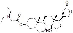 CAS#: 42716-82-5， 3beta-(N,N-Diethylaminoacetyloxy)-14-Hydroxy-5beta-Card-20(22)-Enolide
