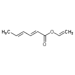 结构式 CAS# 42739-26-4, 乙烯基(2E,4E)-2,4-己二烯酸酯