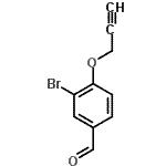 结构式 CAS# 428487-30-3, 3-溴-4-(2-丙炔-1-基氧基)苯甲醛