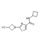 CAS#: 429668-93-9， N-Cyclobutyl-2-(3-Hydroxy-1-Azetidinyl)-1,3-Thiazole-4-Carboxamide