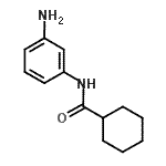 structure of CAS# 43096-46-4, N-(3-Aminophenyl)Cyclohexanecarboxamide;N-(3-Aminophenyl)cyclohexanecarboxamide;MFCD09045181