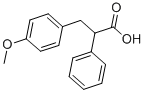 结构式 CAS# 4314-68-5, 3-(4-甲氧基-苯基)-2-苯基-丙酸