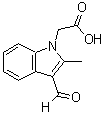 结构式 CAS# 432001-45-1, (3-甲酰基-2-甲基-1H-吲哚-1-基)乙酸
