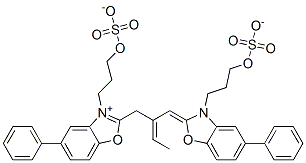 CAS#: 43208-90-8， Hydrogen 5-Phenyl-2-[2-[[5-Phenyl-3-[3-(Sulphonatooxy)Propyl]-3H-Benzoxazol-2-Ylidene]Methyl]But-2-Enyl]-3-[3-(Sulphonatooxy)Propyl]Benzoxazolium