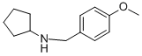 structure of CAS# 435345-22-5, Cyclopentyl-(4-Methoxy-Benzyl)-Amine;Cyclopentyl-[(4-Methoxyphenyl)Methyl]Ammonium;Cyclopentyl-(4-Methoxybenzyl)Ammonium;Zinc00263262