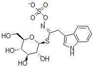structure of CAS# 4356-52-9, Glucobrassicin;[[2-(1H-Indol-3-Yl)-1-[(2S,3R,4S,5S,6R)-3,4,5-Trihydroxy-6-(Hydroxymethyl)Tetrahydropyran-2-Yl]Sulfanyl-Ethylidene]Amino] Sulfate;[[2-(1H-Indol-3-Yl)-1-[[(2S,3R,4S,5S,6R)-3,4,5-Trihydroxy-6-(Hydroxymethyl)-2-Tetrahydropyranyl]Thio]Ethylidene]Amino] Sulfate;[[2-(1H-Indol-3-Yl)-1-[[(2S,3R,4S,5S,6R)-3,4,5-Trihydroxy-6-Methylol-Tetrahydropyran-2-Yl]Thio]Ethylidene]Amino] Sulfate