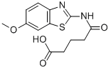 structure of CAS# 436086-78-1, 4-(6-Methoxy-Benzothiazol-2-Ylcarbamoyl)-Butyric Acid;5-[(6-Methoxy-1,3-Benzothiazol-2-Yl)Amino]-5-Oxo-Pentanoate;5-Keto-5-[(6-Methoxy-1,3-Benzothiazol-2-Yl)Amino]Valerate;Zinc00380780