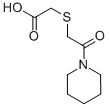 structure of CAS# 436087-13-7, (2-Oxo-2-Piperidin-1-Yl-Ethylsulfanyl)-Acetic Acid;2-[2-Oxo-2-(1-Piperidyl)Ethyl]Sulfanylacetate;2-[[2-Oxo-2-(1-Piperidyl)Ethyl]Thio]Acetate;2-[(2-Keto-2-Piperidino-Ethyl)Thio]Acetate