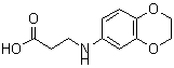 structure of CAS# 436087-14-8, 3-(2,3-Dihydro-1,4-benzodioxin-7-ylamino)propanoic acid;3-(2,3-Dihydro-1,4-Benzodioxin-7-Ylamino)Propionate;Zinc04093170