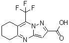结构式 CAS# 436088-43-6, 9-三氟甲基-5,6,7,8-四氢-吡唑并-[5,1-b]喹唑啉-2-羧酸