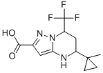 structure of CAS# 436088-54-9, 5-(1-Methyl-Cyclopropyl)-7-Trifluoromethyl-4,5,6,7-Tetrahydro-Pyrazolo[1,5-a]Pyrimidine-2-Carboxylic Acid;Zinc00377214