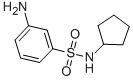 structure of CAS# 436095-38-4, 3-Amino-N-Cyclopentyl-Benzenesulfonamide;3-Amino-N-Cyclopentyl-Benzenesulfonamide;Zinc04241591;St5311541