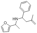 structure of CAS# 436096-85-4, (1-Furan-2-Yl-Ethyl)-(3-Methyl-1-Phenyl-But-3-Enyl)-Amine;[(1R)-1-(2-Furyl)Ethyl]-[(1S)-3-Methyl-1-Phenyl-But-3-Enyl]Ammonium;[(1R)-1-(2-Furyl)Ethyl]-[(1S)-3-Methyl-1-Phenylbut-3-Enyl]Ammonium;[(1R)-1-Furan-2-Ylethyl]-[(1S)-3-Methyl-1-Phenyl-But-3-Enyl]Azanium
