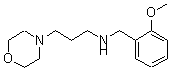 结构式 CAS# 436096-95-6, N-[(2-甲氧基苯基)甲基]-4-吗啉丙胺
