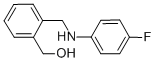 structure of CAS# 436099-77-3, (2-[(4-Fluoro-Phenylamino)-Methyl]-Phenyl)-Methanol;Oprea1_606155;Oprea1_535592;Bas 02984858