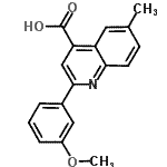 结构式 CAS# 438213-44-6, 2-(3-甲氧基苯基)-6-甲基-4-喹啉羧酸