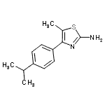 结构式 CAS# 438218-20-3, 4-(4-异丙基苯基)-5-甲基-1,3-噻唑-2-胺