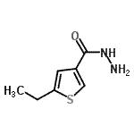 structure of CAS# 438225-57-1, 5-Ethyl-3-Thiophenecarbohydrazide;2-ethylthiophene-4-carbohydrazide;5-Ethylthiophene-3-carbohydrazide;MFCD03419848