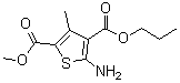 structure of CAS# 438532-72-0, 2-Methyl 4-Propyl 5-Amino-3-Methyl-2,4-Thiophenedicarboxylate;2,4-THIOP<wbr>HENEDICAR<wbr>BOXYLICAC<wbr>ID, 5-AMI<wbr>NO-3-METH<wbr>YL-, 2-ME<wbr>THYL 4-PR<wbr>OPYL ESTER;2-methyl <wbr>4-propyl <wbr>5-amino-3<wbr>-methyl-2<wbr>,4-thioph<wbr>enedicarb<wbr>oxylate;2-Methyl <wbr>4-propyl <wbr>5-amino-3<wbr>-methyl-2<wbr>,4-thioph<wbr>enedicarb<wbr>oxylate #