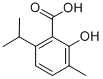 结构式 CAS# 4389-53-1, 2-羟基-6-异丙基-3-甲基苯甲酸