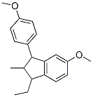 CAS 登录号：439-22-5， 1-乙基-5-甲氧基-3-(4-甲氧基苯基)-2-甲基-2,3-二氢-1H-茚