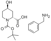 structure of CAS# 441044-16-2, (2R,4R)-N-Boc-4-Hydroxypiperidine-2-Carboxylic Acid Benzylamine Salt;(2R,4R)-1-Tert-Butoxycarbonyl-4-Hydroxy-Piperidine-2-Carboxylate;(2R,4R)-1-(Tert-Butoxy-Oxomethyl)-4-Hydroxy-2-Piperidinecarboxylate;(2R,4R)-1-Tert-Butoxycarbonyl-4-Hydroxy-Pipecolinate