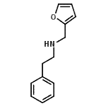 结构式 CAS# 4439-55-8, N-(2-呋喃甲基)-2-苯基乙胺