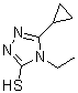 结构式 CAS# 443918-29-4, 5-环丙基-4-乙基-4H-1,2,4-三唑-3-硫醇